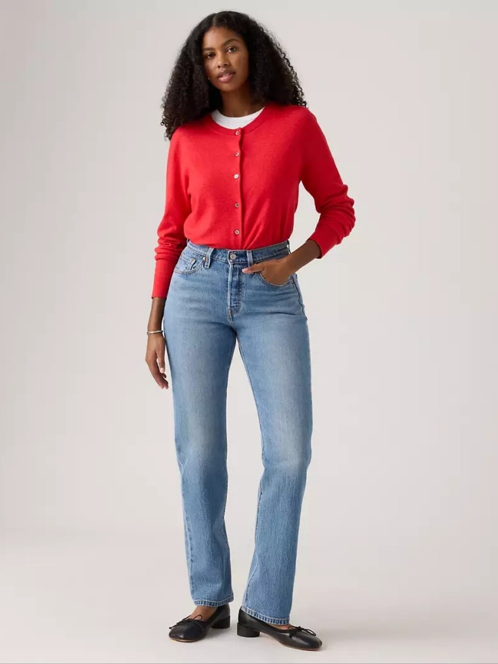 Levis 501 Curve Classic Blue Straight-Leg Jeans